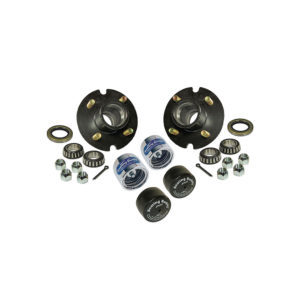 Trailer Hub Assemblies With Chrome Bearing Buddies and Bras – 1 Inch I.D. Bearings